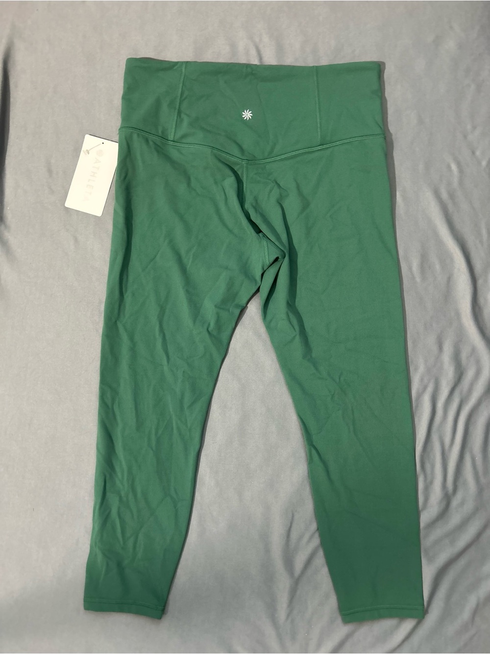 NWT Athleta LARGE Elation Ultra High Rise Tight 7/8 Leggings 24'' Green